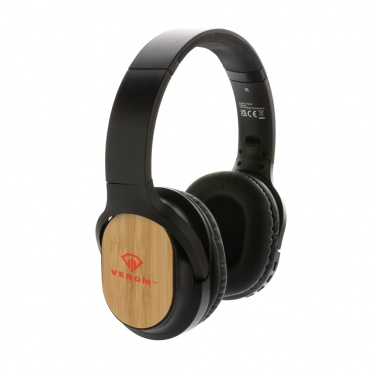 Logotrade advertising product picture of: RCS and bamboo Elite Foldable wireless headphone