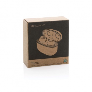 Logo trade business gift photo of: Terra RCS recycled aluminium wireless earbuds