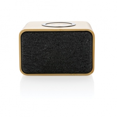 Logotrade promotional giveaway image of: RCS Rplastic 3W speaker with bamboo 5W wireless