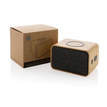 Logo trade promotional products image of: RCS Rplastic 3W speaker with bamboo 5W wireless