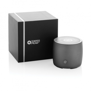 Logo trade advertising products picture of: Swiss Peak RCS recycled aluminum 3W bass speaker