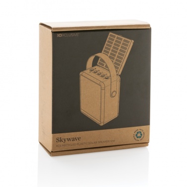 Logo trade business gift photo of: Skywave RCS recycled plastic solar speaker 12W