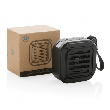 Logotrade promotional gift image of: 3W RCS recycled plastic wireless sunwave solar speaker