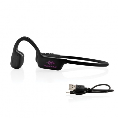 Logo trade promotional products picture of: Urban Vitamin Glendale RCS rplastic air conductive headphone