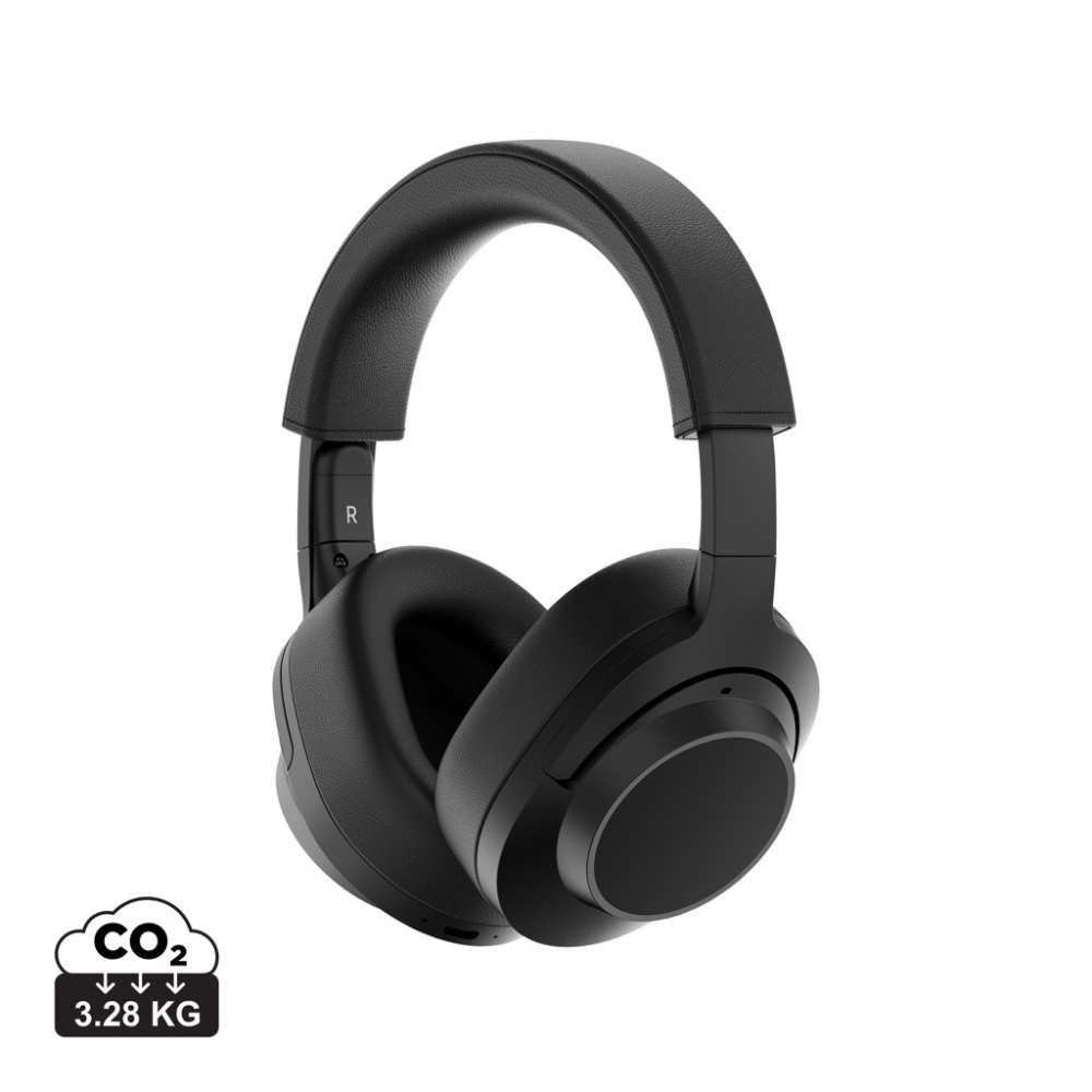 Logo trade promotional giveaway photo of: Irvine RCS recycled and repairable ANC wireless headphone