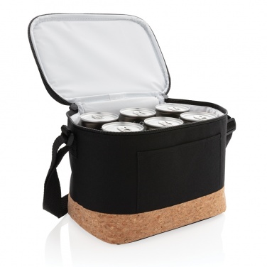 Logo trade corporate gifts image of: Two tone cooler bag with cork detail