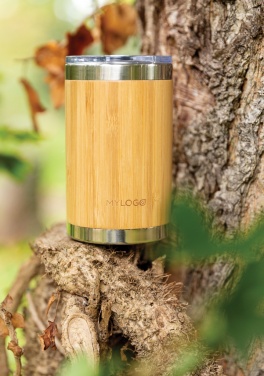 Logo trade business gifts image of: Bamboo coffee to go tumbler