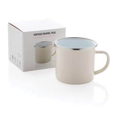 Logo trade promotional merchandise image of: Vintage enamel mug