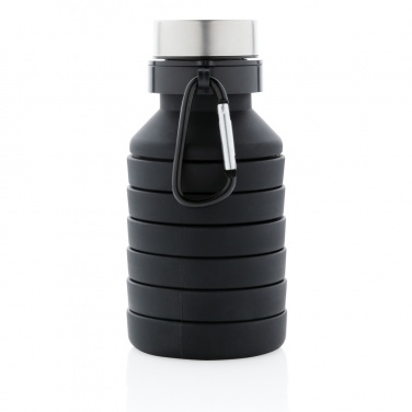 Logo trade corporate gifts picture of: Leakproof collapsible silicone bottle with lid