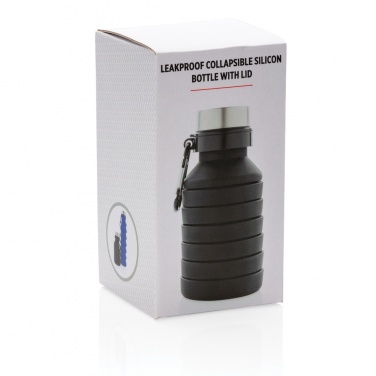 Logotrade promotional item image of: Leakproof collapsible silicone bottle with lid