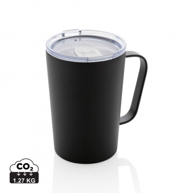 Logo trade corporate gifts image of: RCS Recycled stainless steel modern vacuum mug with lid