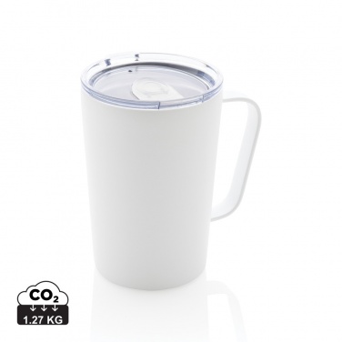 Logotrade promotional items photo of: RCS Recycled stainless steel modern vacuum mug with lid