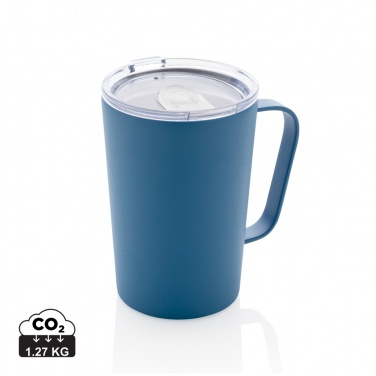 Logo trade promotional gifts image of: RCS Recycled stainless steel modern vacuum mug with lid