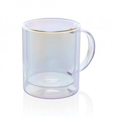Logotrade promotional gift picture of: Deluxe double wall electroplated glass mug