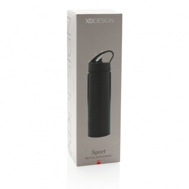 Logo trade promotional gift photo of: Sport bottle with straw