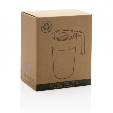 Logotrade promotional merchandise image of: GRS Recycled PP and SS mug with handle
