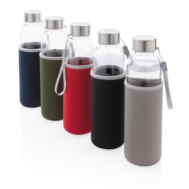 Logo trade promotional products image of: Glass bottle with neoprene sleeve