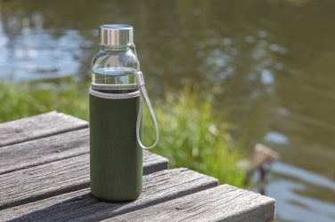 Logo trade advertising products image of: Glass bottle with neoprene sleeve