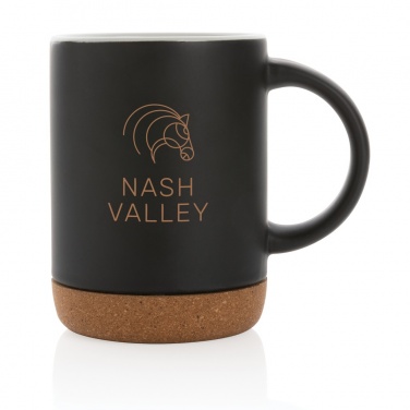 Logo trade business gift photo of: Ceramic mug with cork base 280ml