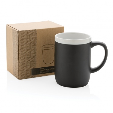 Logo trade promotional product photo of: Ceramic mug with white rim 300ml
