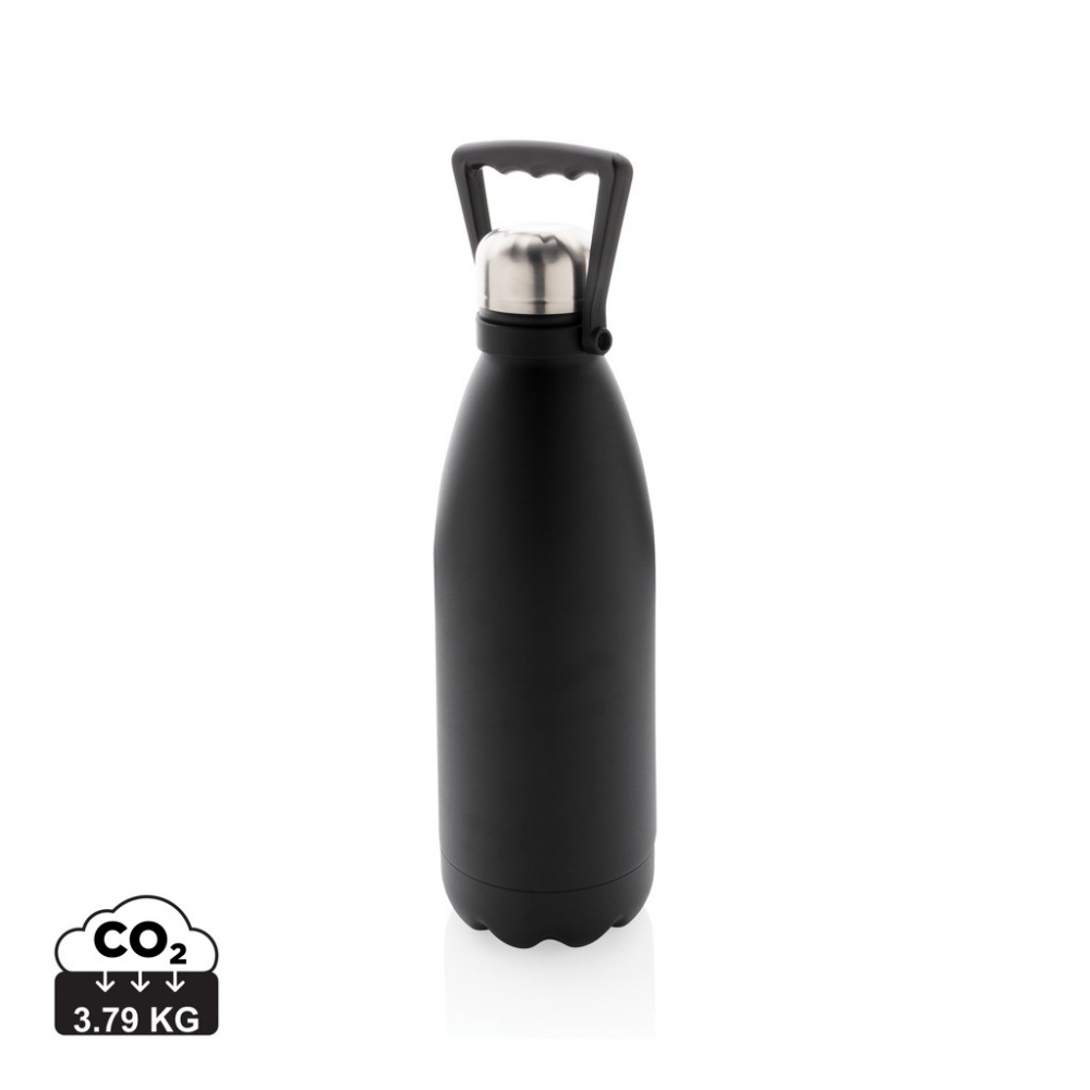 Logo trade promotional giveaways picture of: RCS Recycled stainless steel large vacuum bottle 1.5L