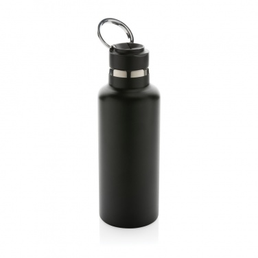 Logo trade promotional merchandise image of: Hydro RCS recycled stainless steel vacuum bottle with spout