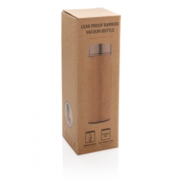 Logotrade corporate gift picture of: Leak proof bamboo vacuum bottle