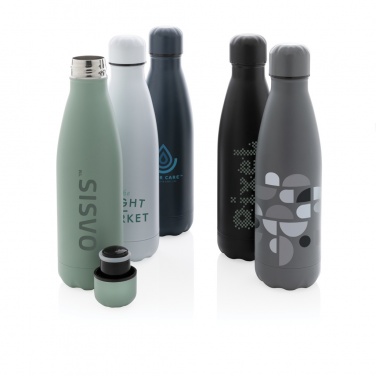 Logo trade promotional giveaway photo of: Solid colour vacuum stainless steel bottle 500 ml