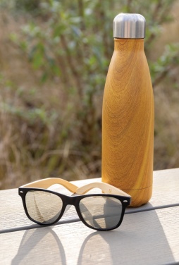 Logotrade promotional giveaways photo of: Vacuum insulated stainless steel bottle with wood print