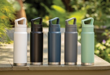 Logo trade advertising products picture of: Leakproof vacuum on-the-go bottle with handle