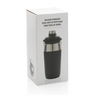 Logo trade advertising products picture of: Vacuum stainless steel dual function lid bottle 500ml