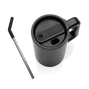 Logo trade promotional items image of: Cube RCS certified recycled steel mug 800ml