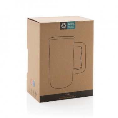 Logotrade corporate gift image of: Cube RCS certified recycled steel mug 800ml