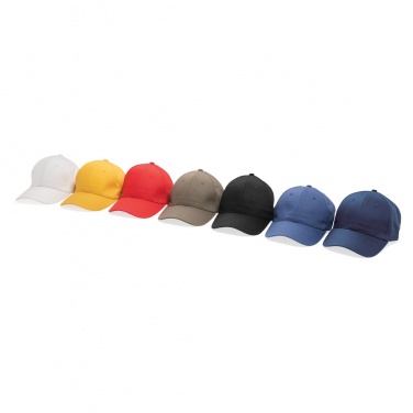 Logo trade promotional products image of: Impact 6 panel 280gr Recycled cotton cap with AWARE™ tracer
