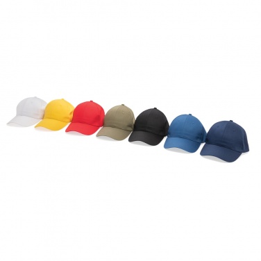 Logo trade promotional merchandise picture of: Impact 6 panel 190gr Recycled cotton cap with AWARE™ tracer