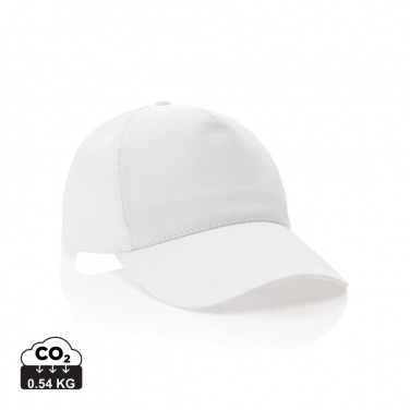 Logo trade promotional giveaways picture of: Impact 5 panel 190gr Recycled cotton cap with AWARE™ tracer