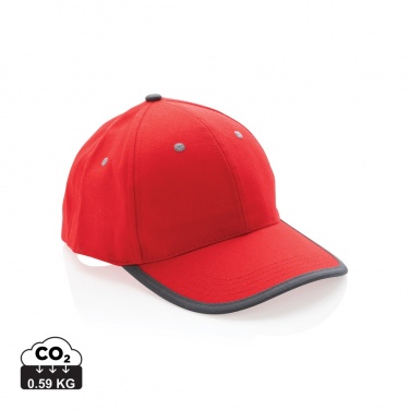 Logotrade promotional merchandise image of: Impact AWARE™ Brushed rcotton 6 panel contrast cap 280gr