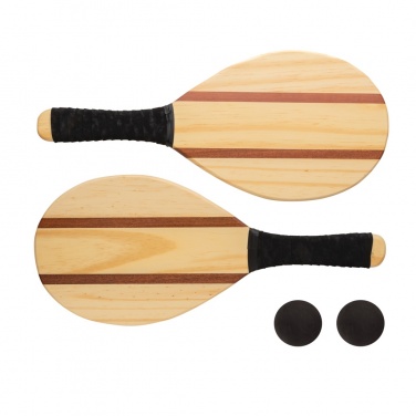 Logo trade promotional gifts picture of: Wooden frescobol tennis set