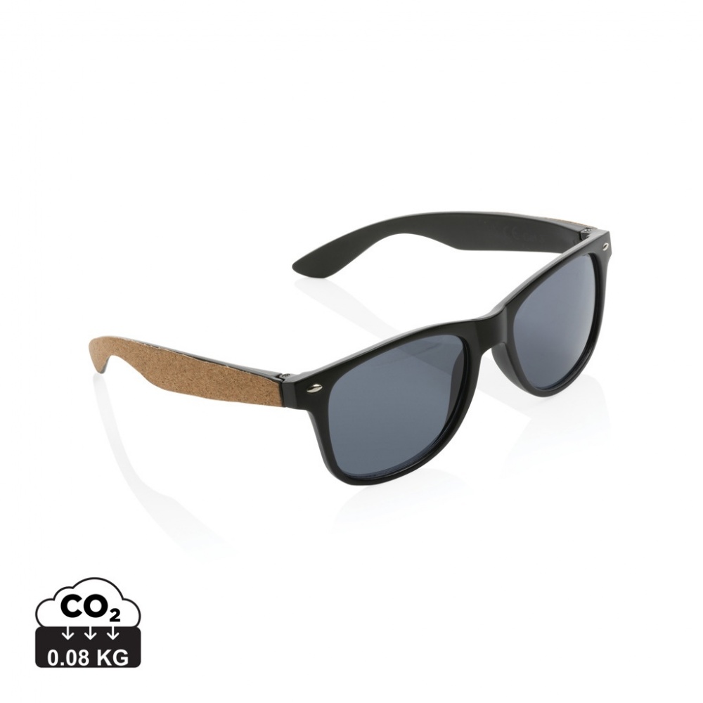 Logotrade promotional merchandise picture of: GRS recycled PC plastic sunglasses with cork