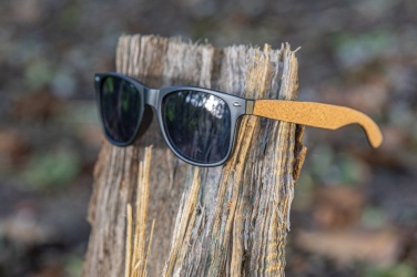 Logo trade advertising products image of: GRS recycled PC plastic sunglasses with cork