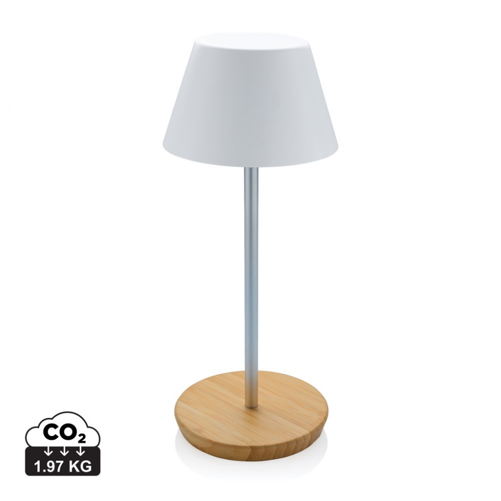Logotrade promotional item image of: Pure Glow RCS usb-rechargeable recycled plastic table lamp