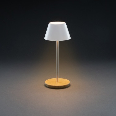 Logotrade promotional product image of: Pure Glow RCS usb-rechargeable recycled plastic table lamp