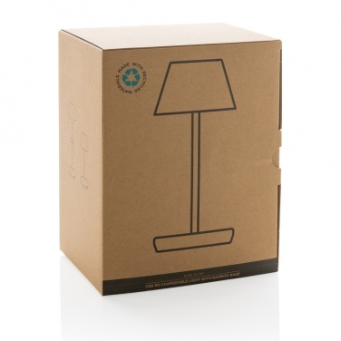 Logo trade advertising product photo of: Pure Glow RCS usb-rechargeable recycled plastic table lamp
