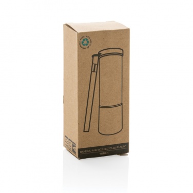 Logo trade promotional gift photo of: Bamboo and RCS certfied recycled plastic torch
