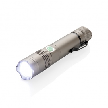 Logo trade promotional product photo of: Rechargeable 3W flashlight