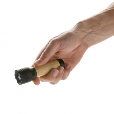 Logo trade promotional merchandise picture of: Lucid 1W RCS certified recycled plastic & bamboo torch
