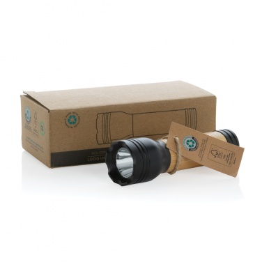 Logotrade business gift image of: Lucid 1W RCS certified recycled plastic & bamboo torch