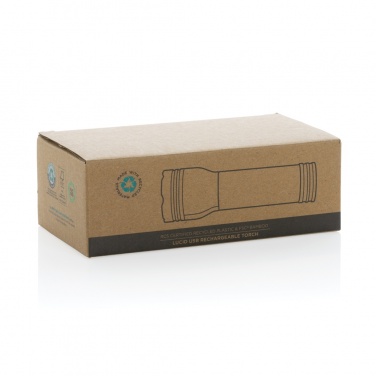 Logotrade promotional product image of: Lucid 3W RCS certified recycled plastic & bamboo torch