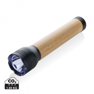 Logo trade promotional merchandise picture of: Lucid 5W RCS certified recycled plastic & bamboo torch