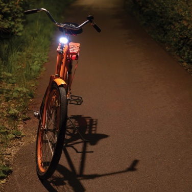 Logotrade promotional merchandise picture of: Lumino RCS recycled plastic USB re-chargeable bike light set